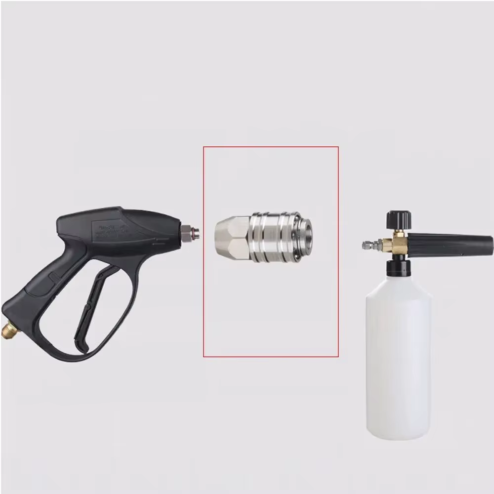 Connecteur rapide autobloquant 1/4, accessoires de lavage, pistolet sans déclenchement au tuyau, net