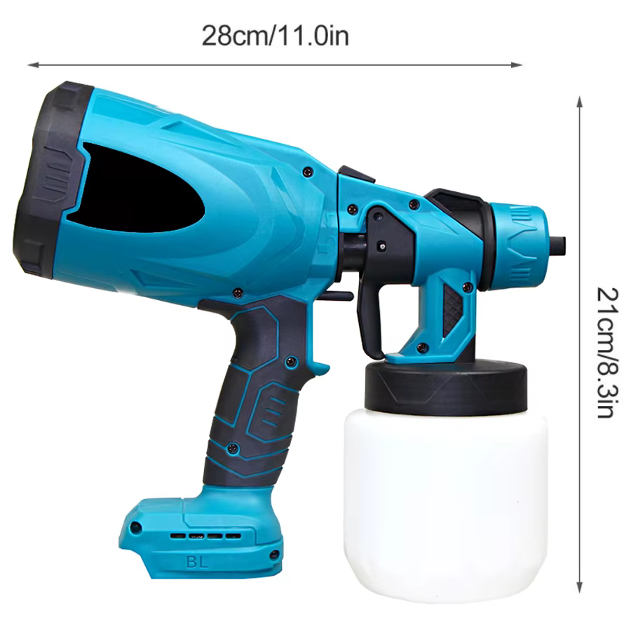 Pistolet de pulvérisation électrique sans fil 800ML, pulvérisateur de peinture portable pour la mais