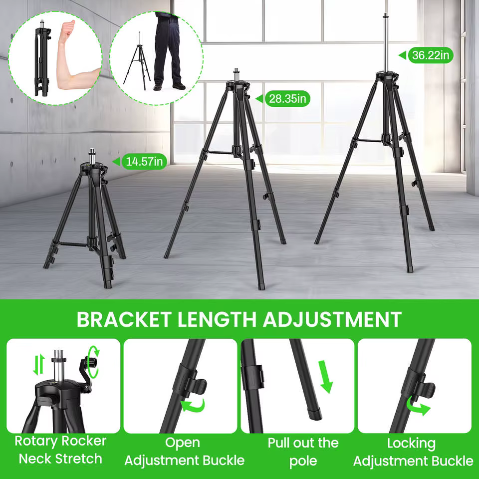 4D 16-Line Laser Level with Auto-Leveling, USB-Rechargeable Lithium Battery, High-Power Laser for Fl