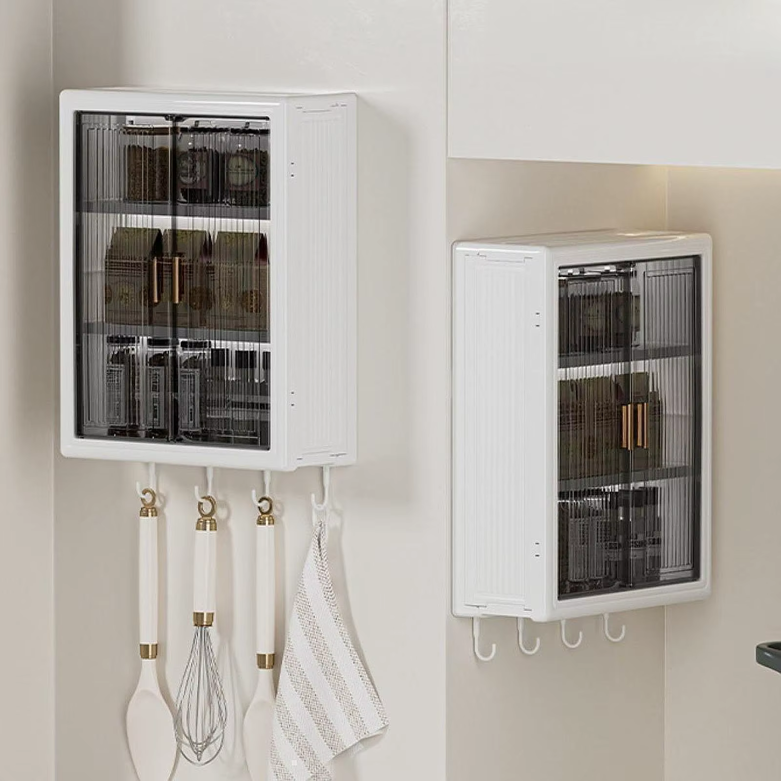 Armoire de rangement murale pour salle de bain, anti-poussière, étanche, sans perçage, support pour 