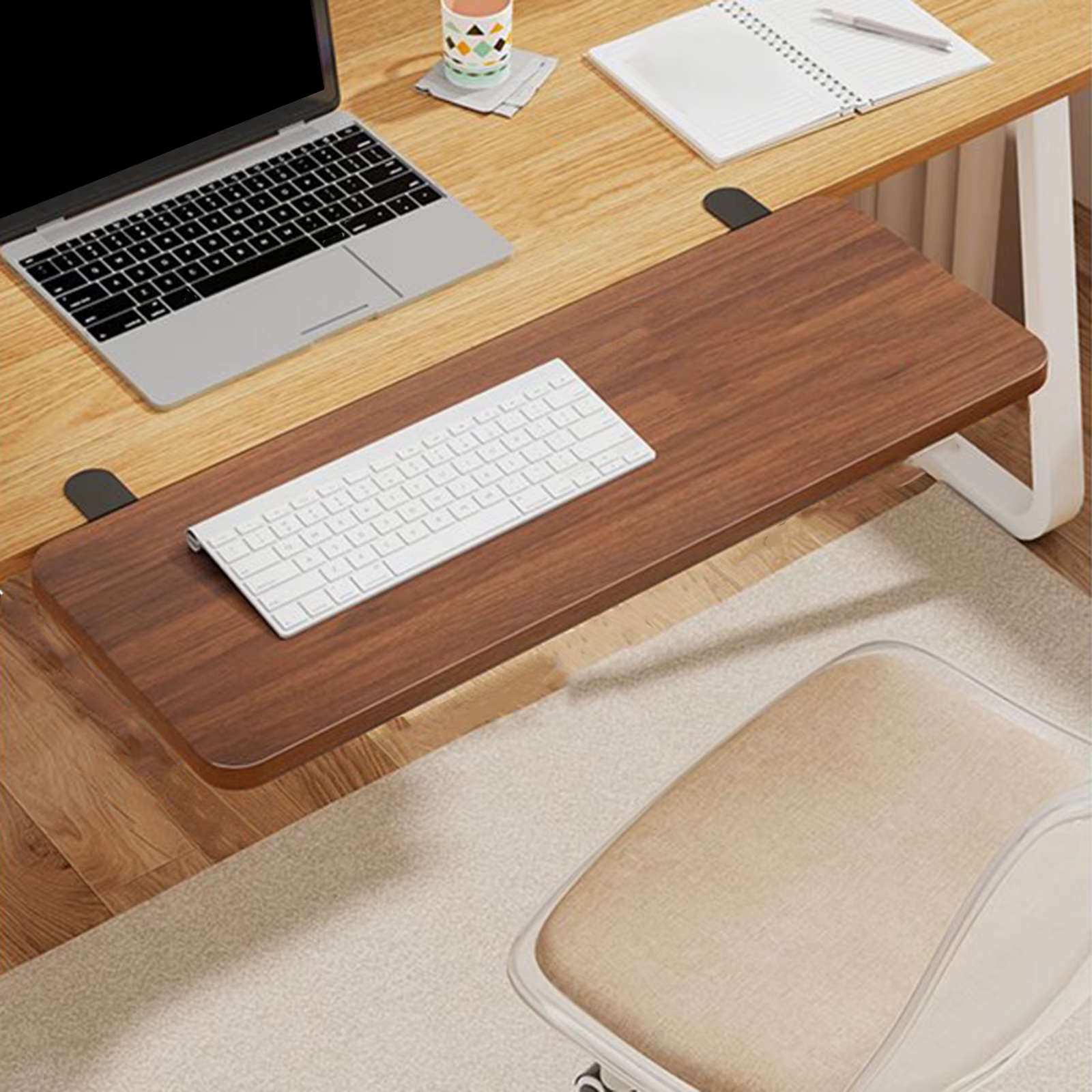 Planche d'étagère d'extension de bureau, fixation d'extension multifonctionnelle pliable pour le bur