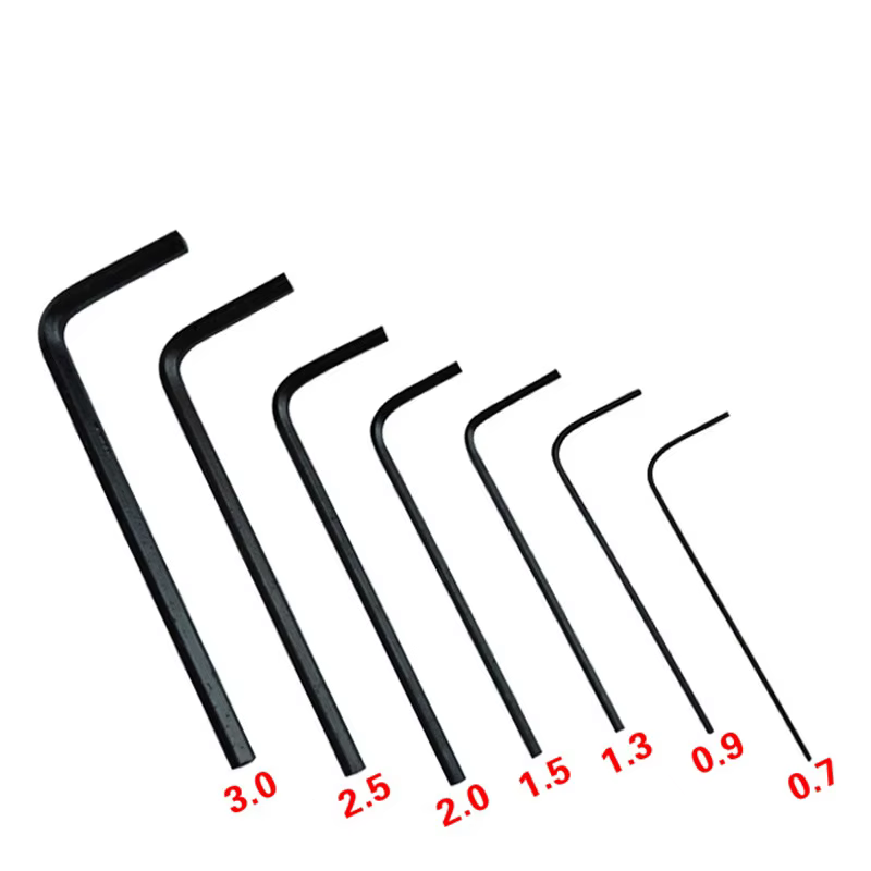 7 pièces 0.7/0.9/1.3/1.5/2/2.5/3mm clé Allen hexagonale ensemble d'outils outils de réparation de vé