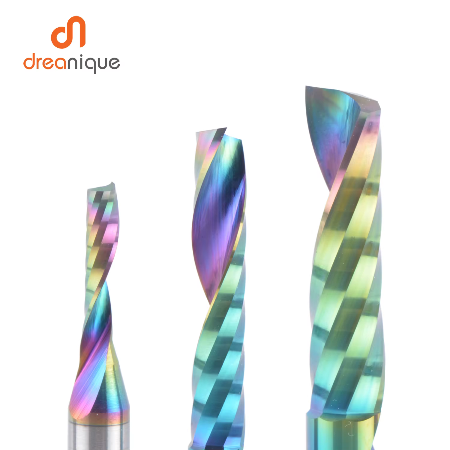 1 pièce Fraise spirale en carbure à une dent AAAAA 3.175, 4, 5, 6 mm pour aluminium, gravure 3D, tra