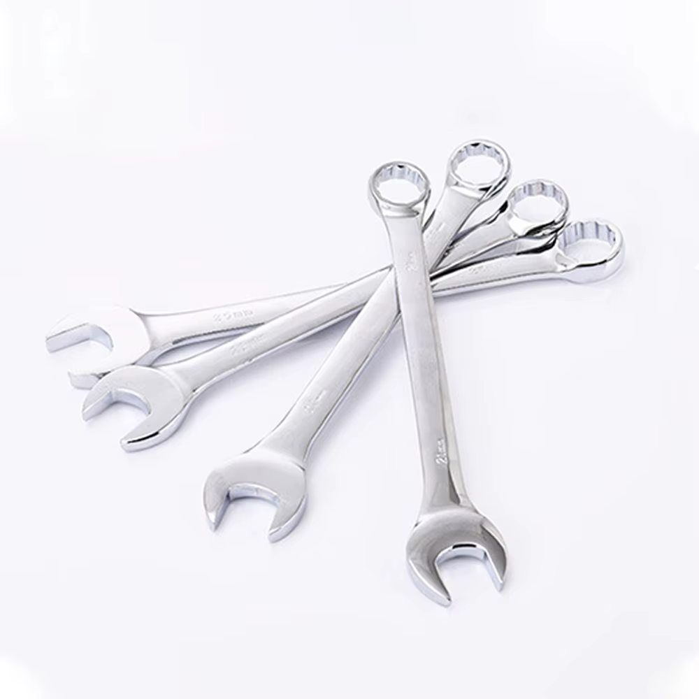 Clé à cliquet à extrémité ouverte en fleur de prunier à double usage, clés combinées 6MM-32MM, coupe