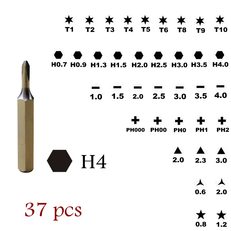 Embout de tournevis de précision, outils à main H4, tournevis à fente Torx, outils de réparation Phi