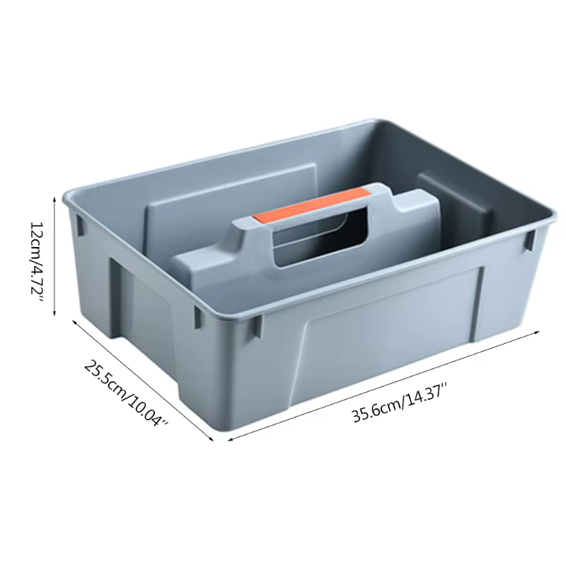 Boîte à outils Portable en plastique avec poignée, boîte de rangement à outils avec 2 séparateurs, A