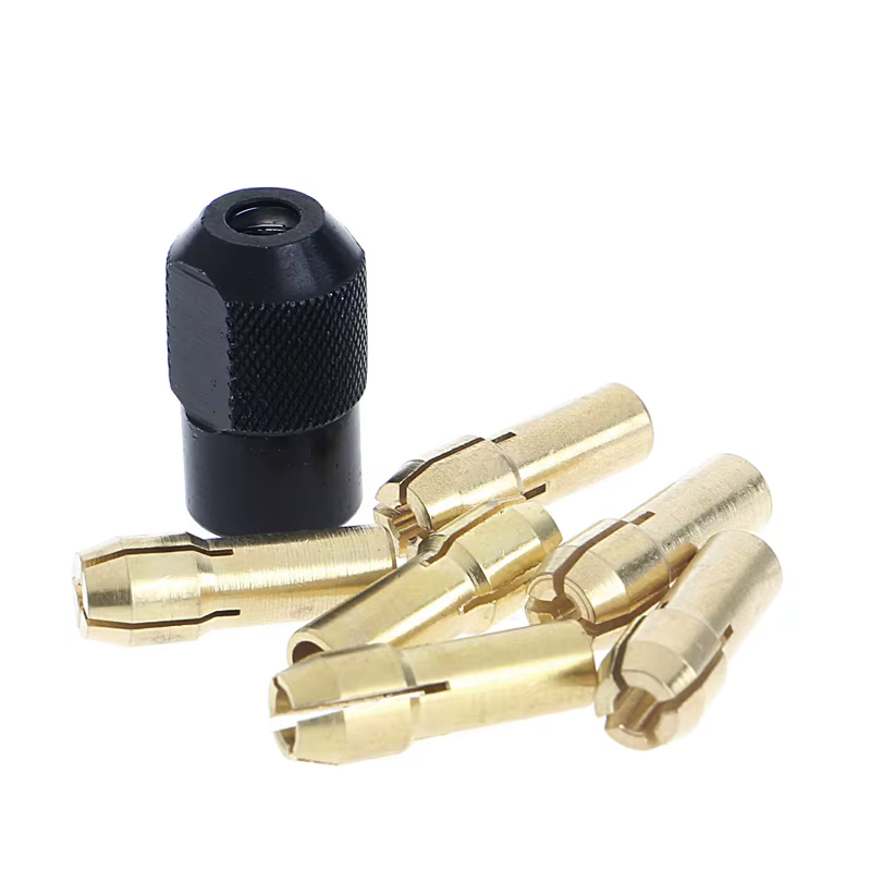 Pince en laiton dremel, 7 pièces/lot, 1.0/1.6/2.0/2.4/3.0/3.2 + dremel check M8 * 0.75 s 'adapte aux