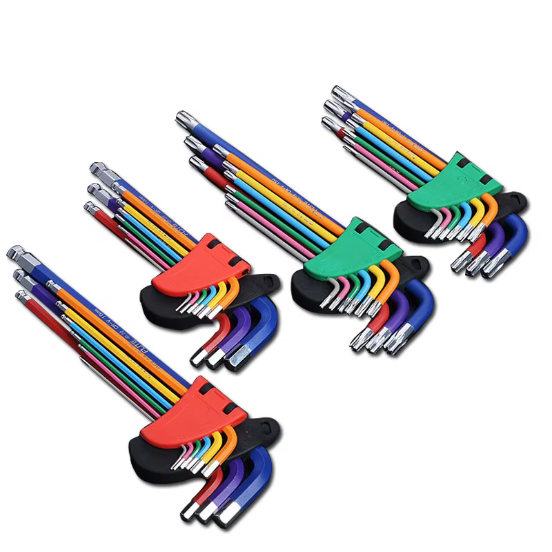 Kit de clés Allen pour vis Allen, 9 pièces, jeu de clés hexagonales à bras Long de 1.5mm à 10mm, out