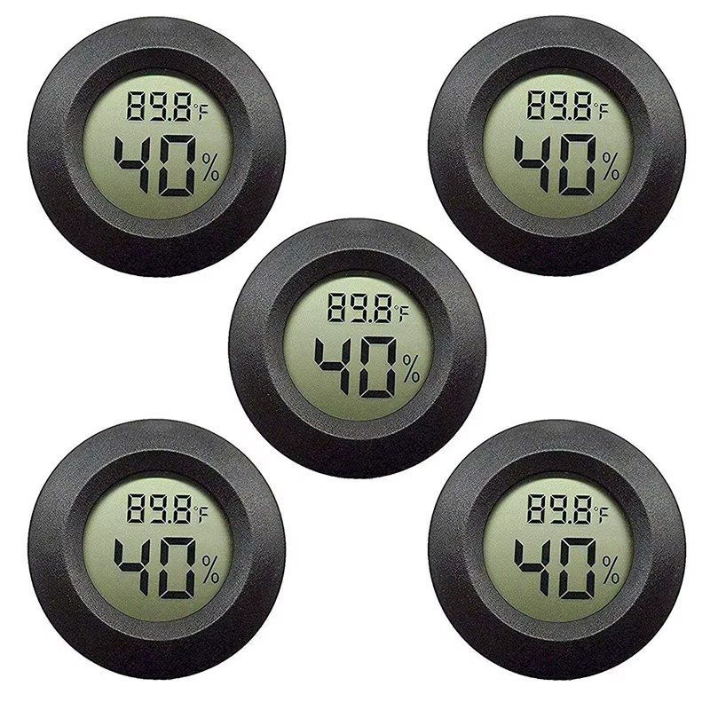 5-pack hygromètre thermomètre numérique LCD moniteur humidité mètre jauge pour humidificateurs déshu