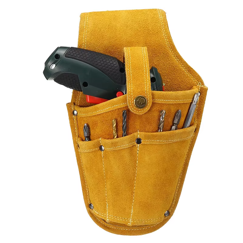 Étui pour perceuse en peau de vache, sac à outils de taille, ceinture électrique Durable, pochette à
