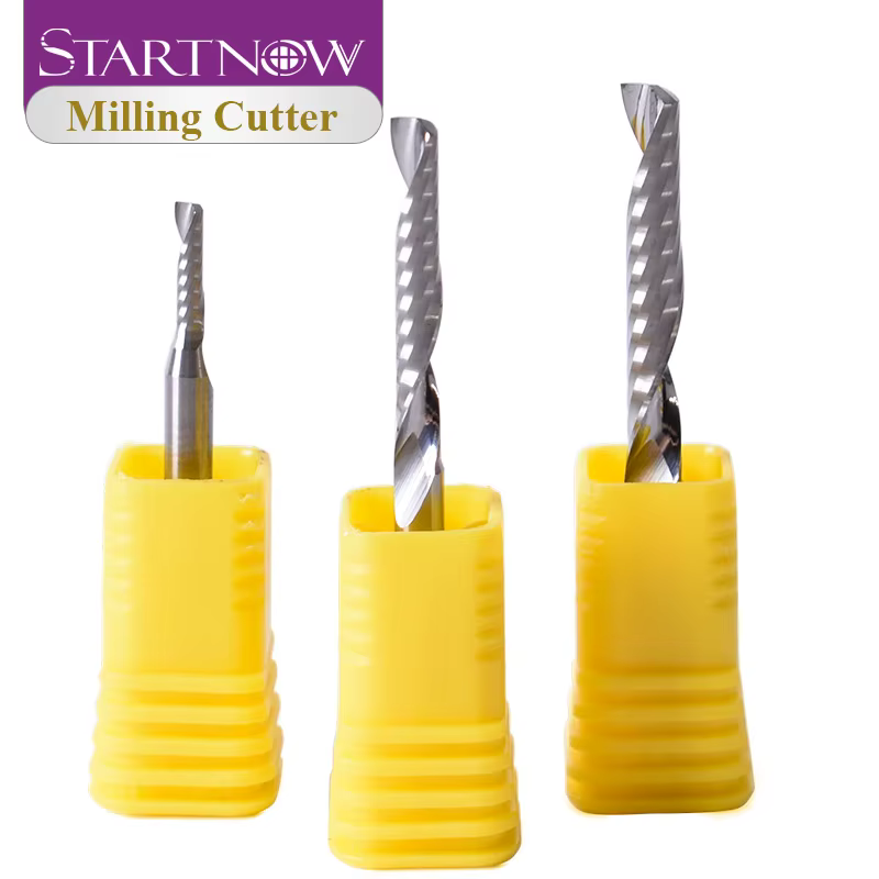 Startnow 5 pièces/lot fraise acrylique une cannelure spirale Bits MDF PVC gravure CNC routeur Bit bo