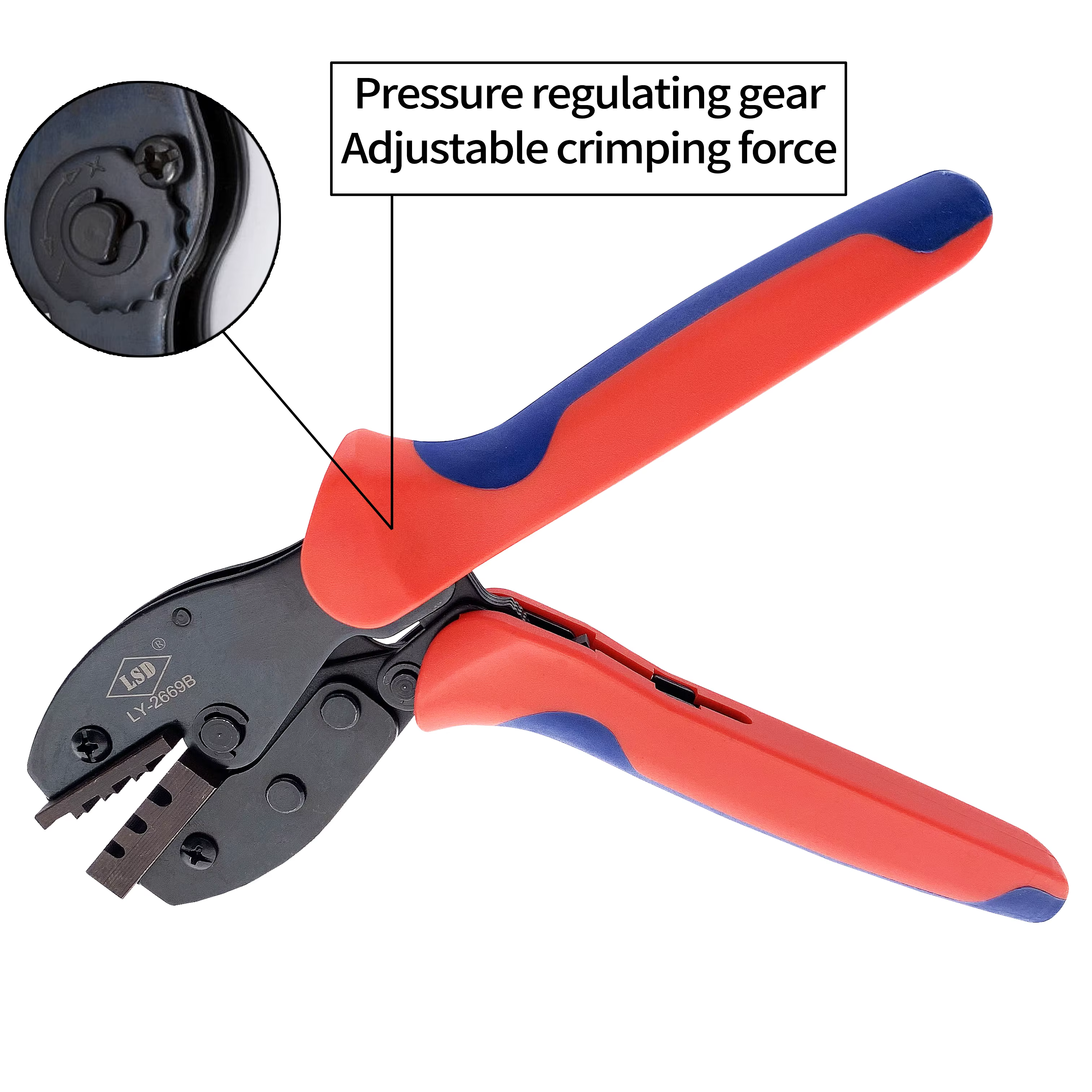 Outil de sertissage d'extrémité de lacet de connexion de gaine métallique LY-2669B, pince à sertir à