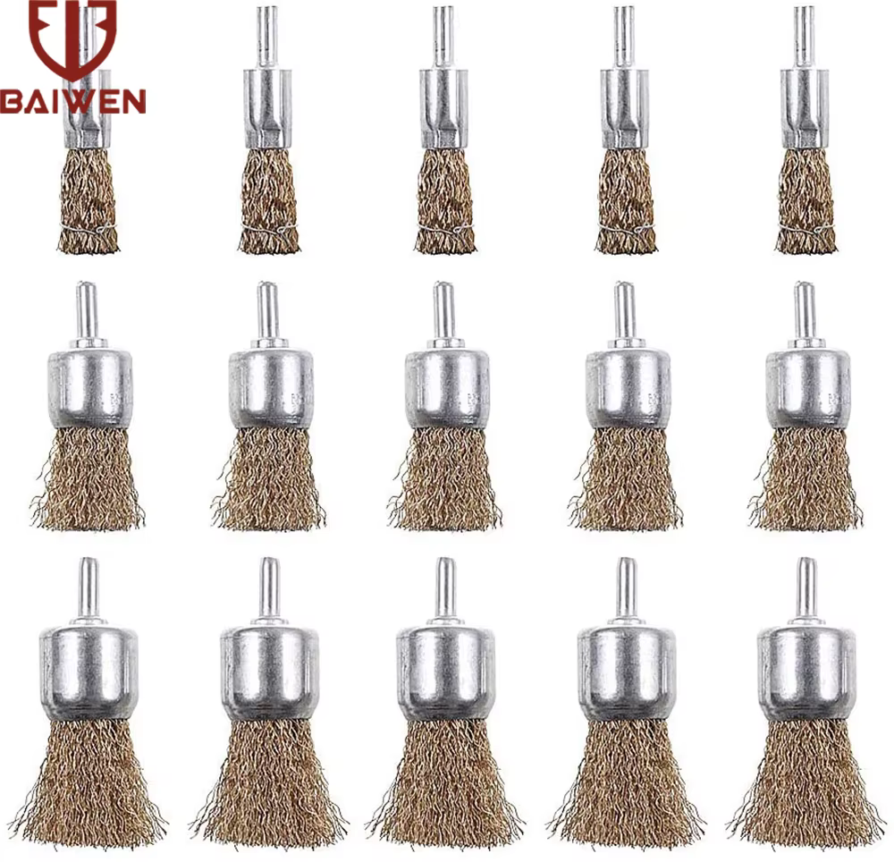 Roues en fil d'acier plaqué cuivre 10/16/25mm, brosses, perceuse, outils rotatifs, graveur, meuleuse