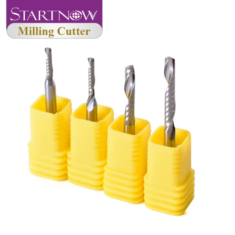 Startnow 5 pièces/lot fraise acrylique une cannelure spirale Bits MDF PVC gravure CNC routeur Bit bo