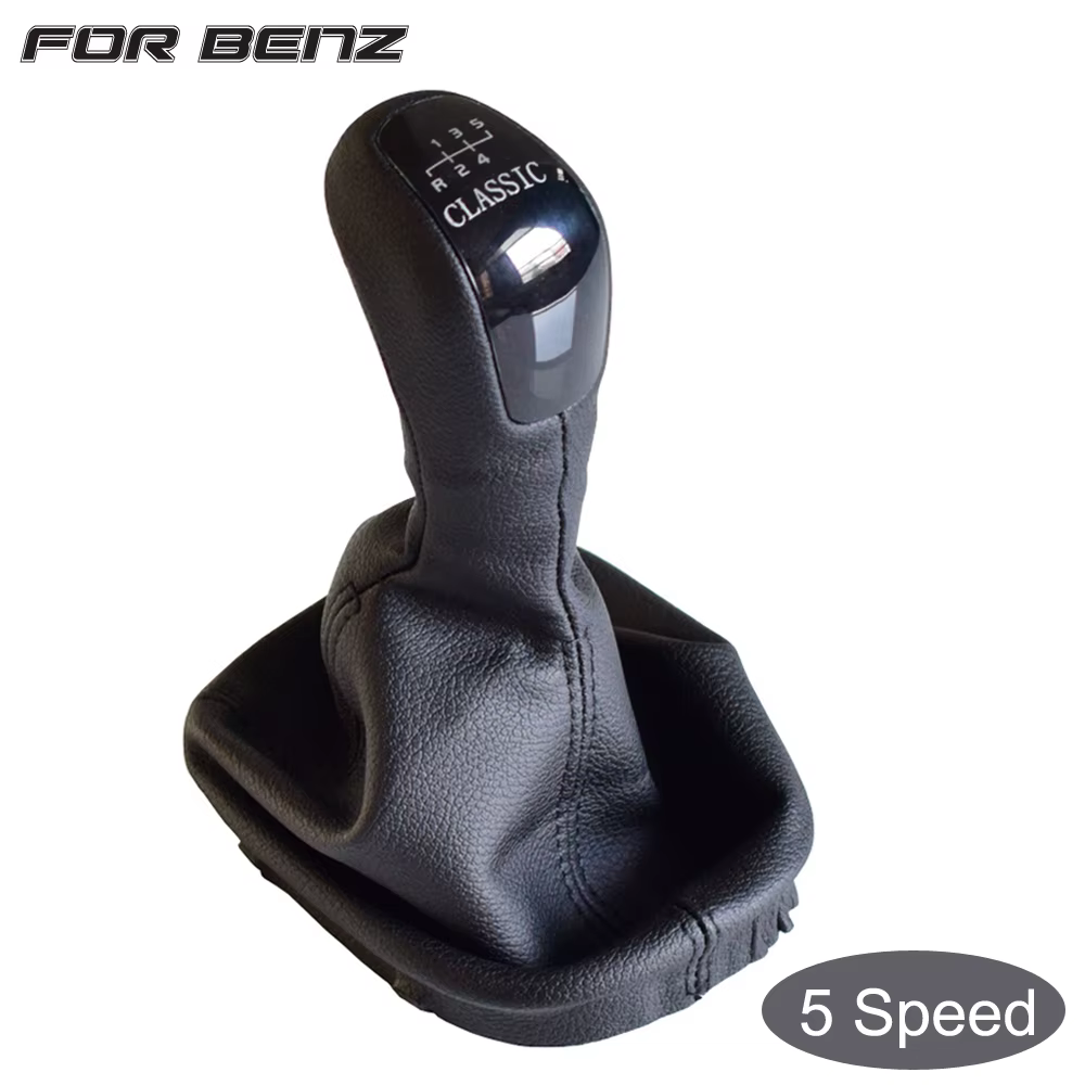 Pommeau de levier de vitesse manuel pour Mercedes Benz Classe C, levier de vitesse, botte de guêtre,