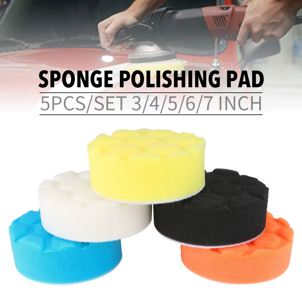 5 pièces ensemble tampon de polissage de cire de voiture disque de polissage 3/4/5/pouces outils de