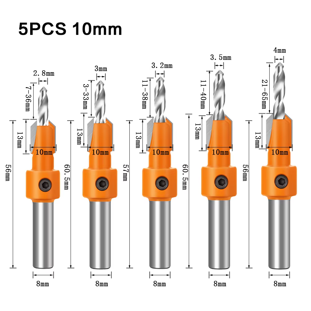 8mm tige HSS travail du bois fraise routeur Bit vis extracteur Remon démolition pour fraise à bois o