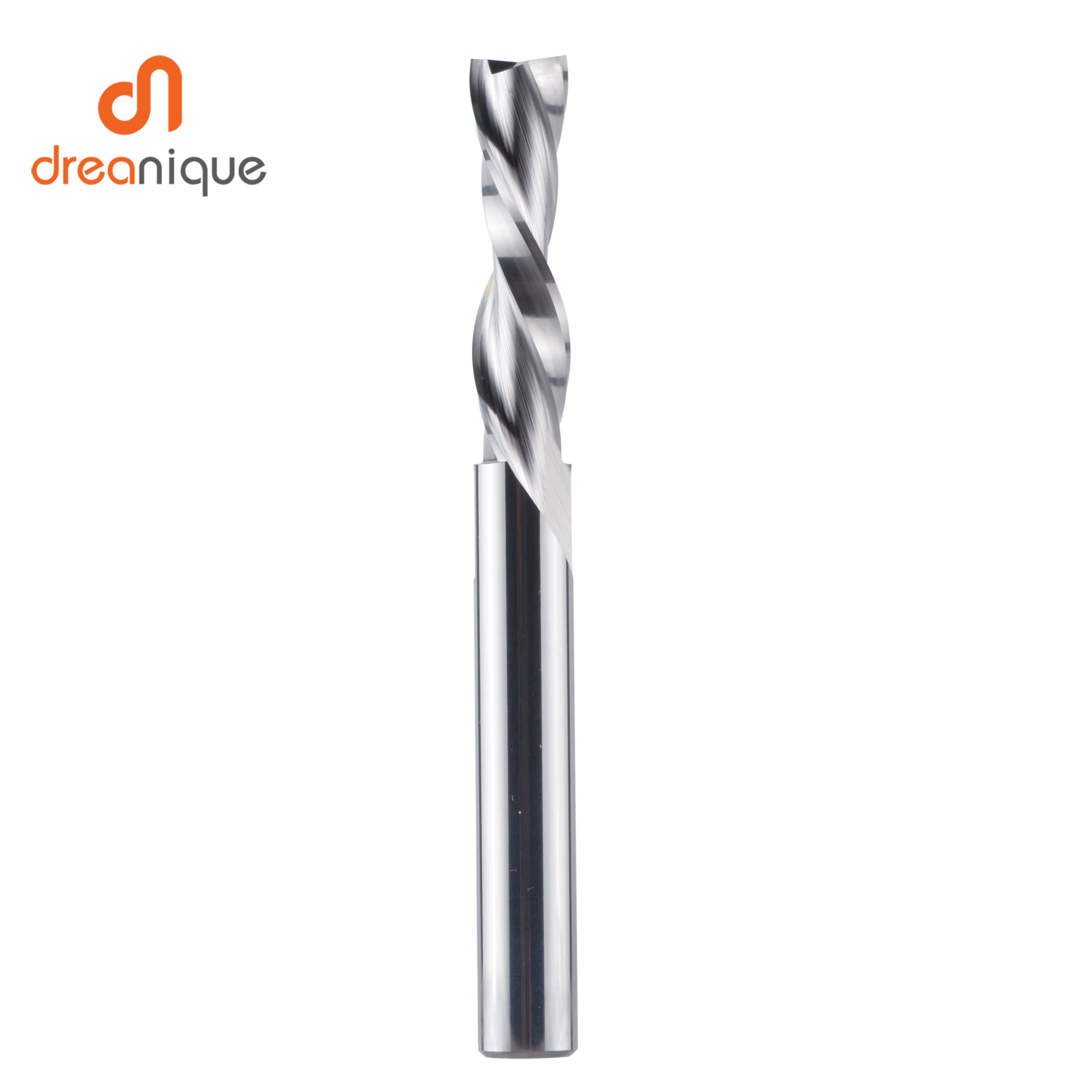 Dreanique 1pc fraise en carbure monobloc 3.175 4 6 8mm 2 cannelures spirale routeur peu carbure frai