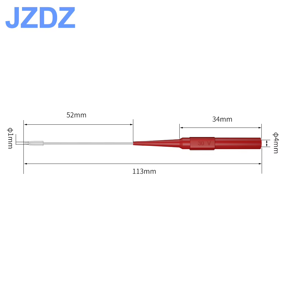 JZDZ – sonde de Test 1mm, aiguille mul-timètre inoxydable, perforation, broche de sonde arrière 4mm
