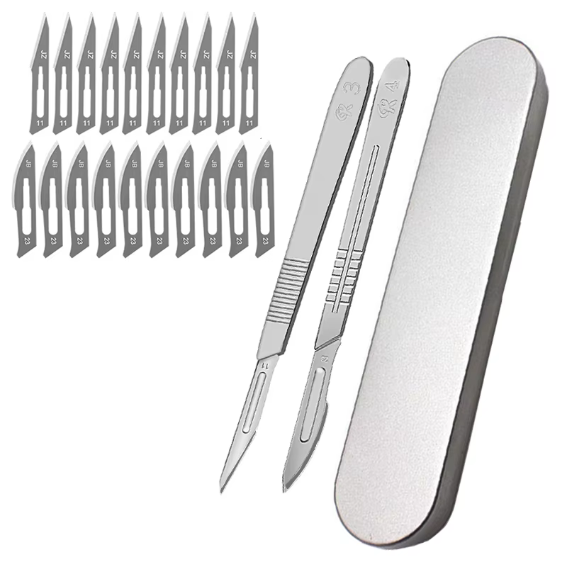 Manche de scalpel métallique pour sculpture en acier au carbone 11 #   23 #   Couteau artisanal de g
