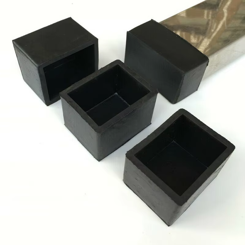 Carré/rond noir en caoutchouc chaise Table pieds meubles bâton tuyau Tube insérer bouchon bonde fin
