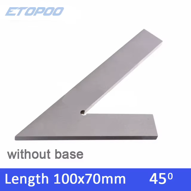 Mesure carrée à bord plat à 45 degrés, multi-angle, essayez une Base carrée, règle carrée, outil de
