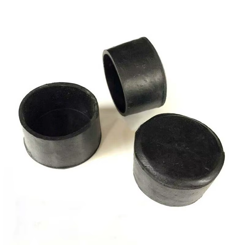 Carré/rond noir en caoutchouc chaise Table pieds meubles bâton tuyau Tube insérer bouchon bonde fin