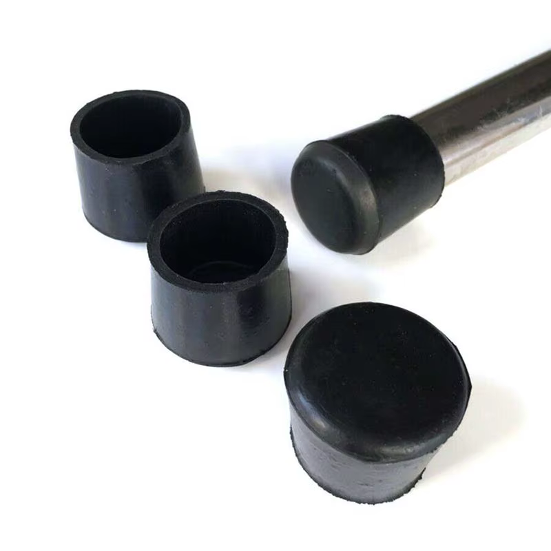 Carré/rond noir en caoutchouc chaise Table pieds meubles bâton tuyau Tube insérer bouchon bonde fin