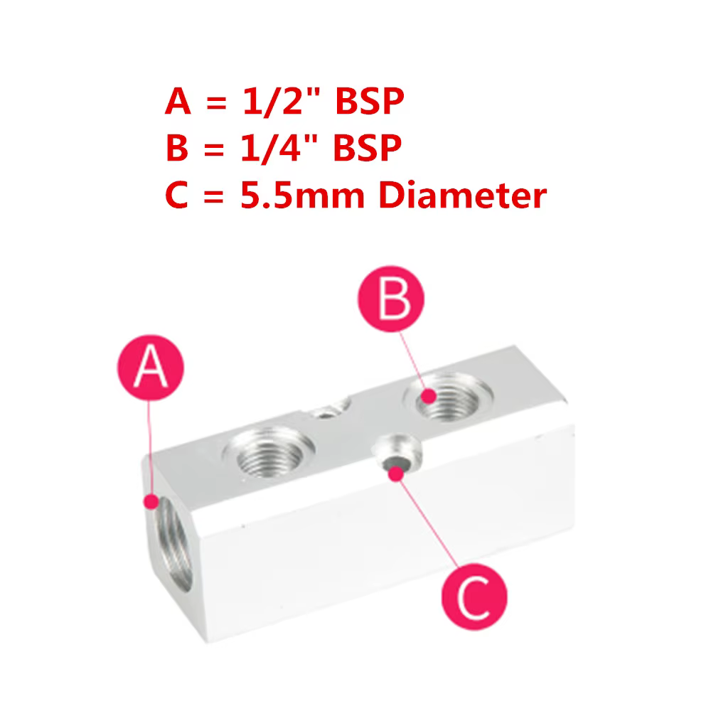 Connecteur rapide pneumatique en aluminium de haute qualité, 2, 3, 4, 5, 6 voies