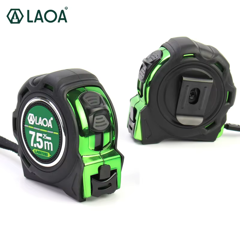 LAOA-Ruban à mesurer en acier Mn, roulette portable, ruban en acier double face, mesure de distance