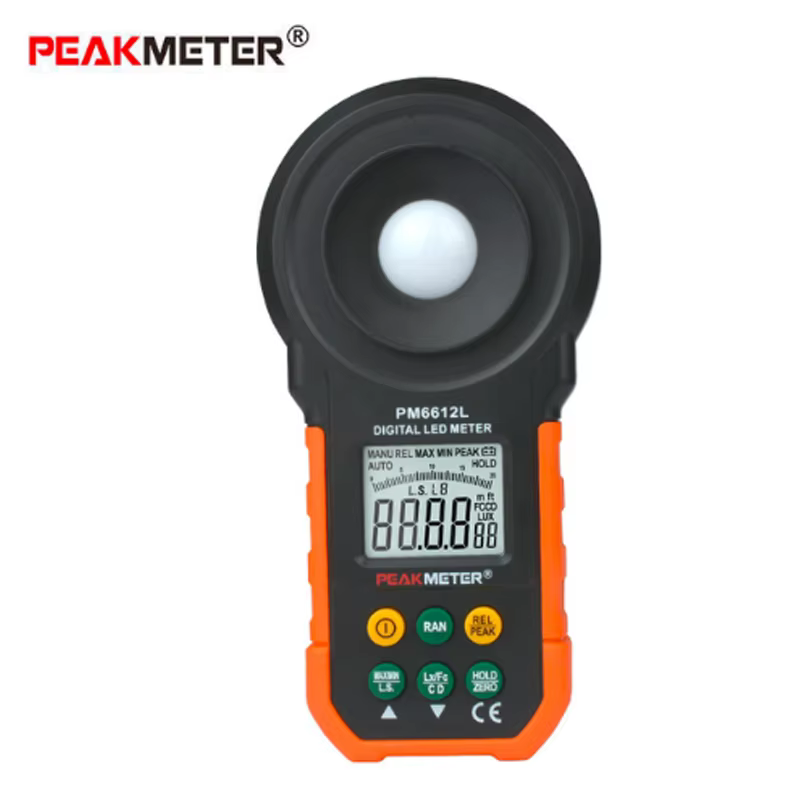 PEAKMETER PM6612L illuminomètre LCD numérique analogique barre Lux mètre 20-200000 lux compteur de l