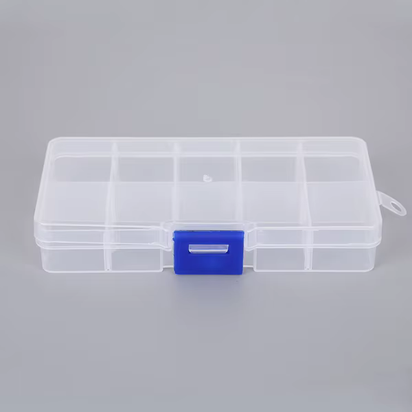 Boîte de rangement en plastique Transparent, organisateur d'autocollants, conteneur de bureau, boîte