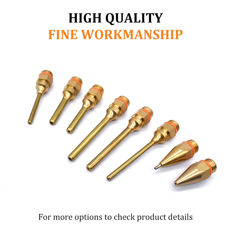 Pistolet à colle 18 pièces/ensemble buse en cuivre petit-alésage Long court grand diamètre pistolet