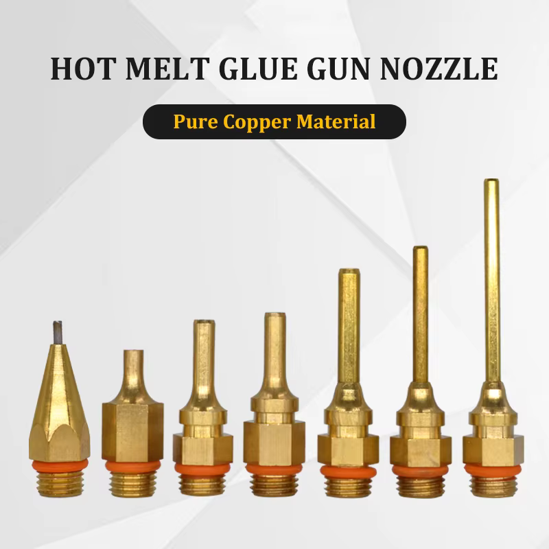 Pistolet à colle 18 pièces/ensemble buse en cuivre petit-alésage Long court grand diamètre pistolet