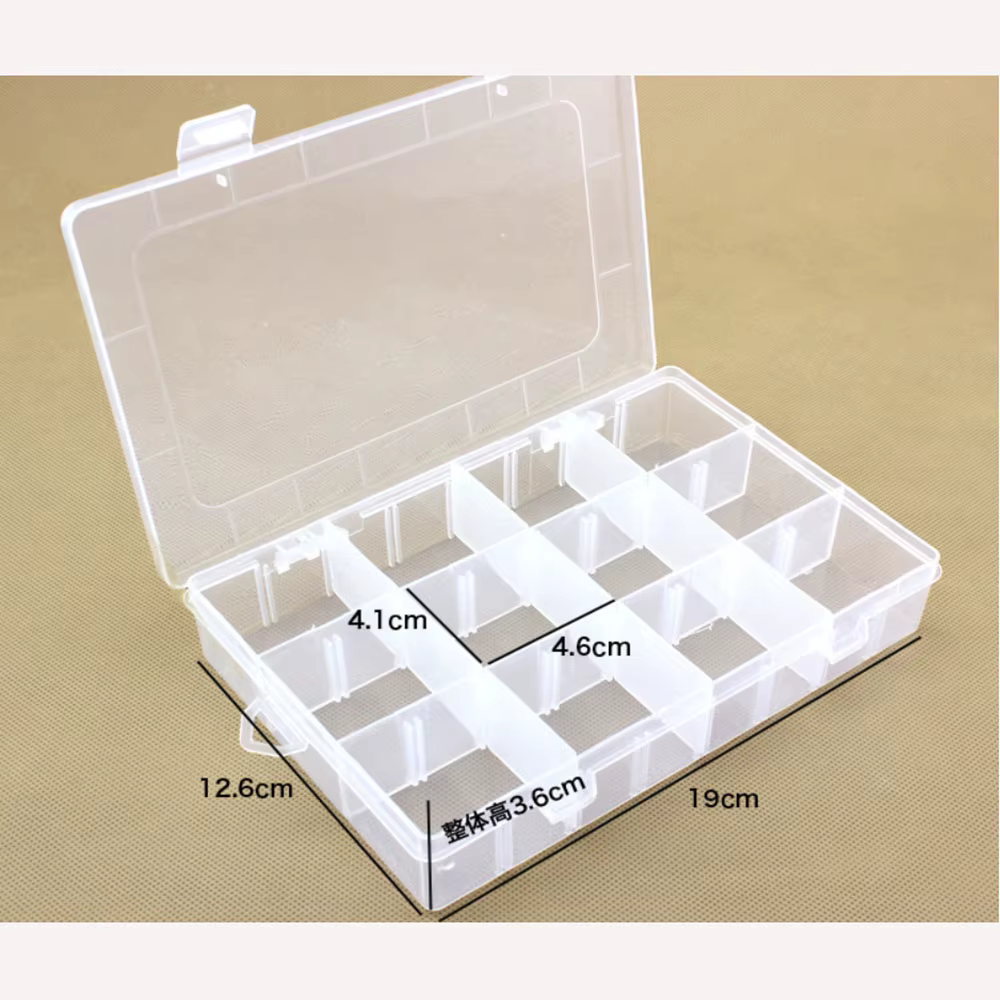 Boîtes de rangement en plastique détachables à 12 grilles multiples, bacs pour outils, bijoux et mat
