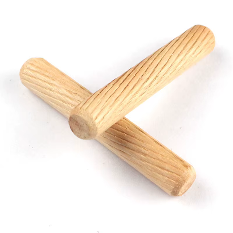 Lot de 50 goujons ronds en bois 6*40mm 8*40mm pour le bricolage de meubles et la menuiserie - Guide 