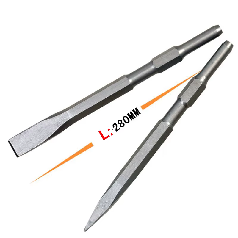 Burin à marteau électrique pour béton, brique, mur, rainurage de carreaux, hexagonal 17mm, 1PC tête 