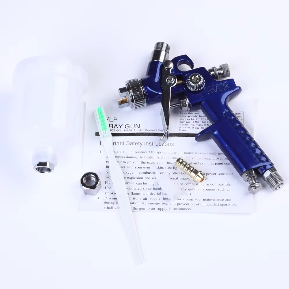WENXING 0.8mm / 1.0mm buse H-2000 professionnel HVLP Mini pistolet à peinture aérographe pour peintu