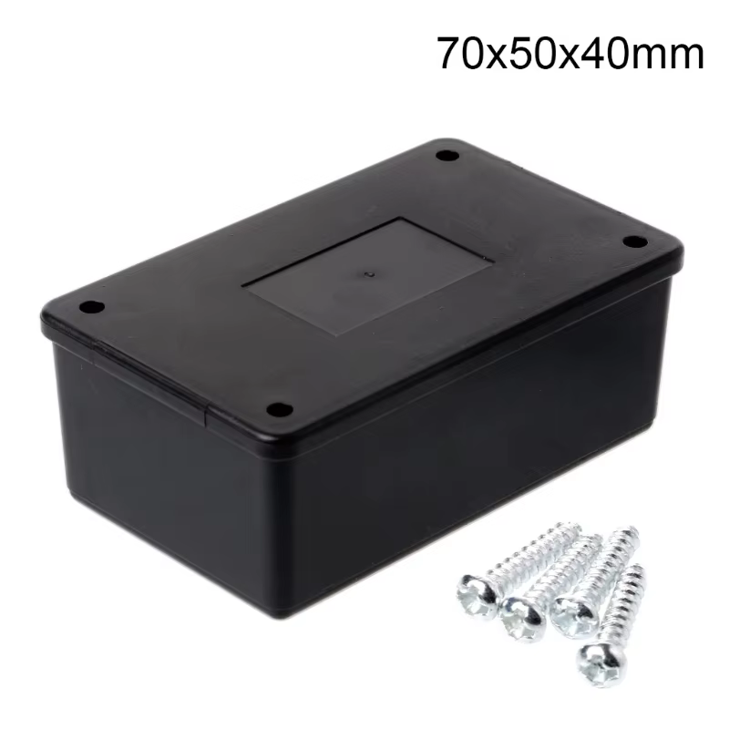 Boîtier jonction étanche IP65, boîtier d'instruments en plastique, petite coque noire, boîte projet 
