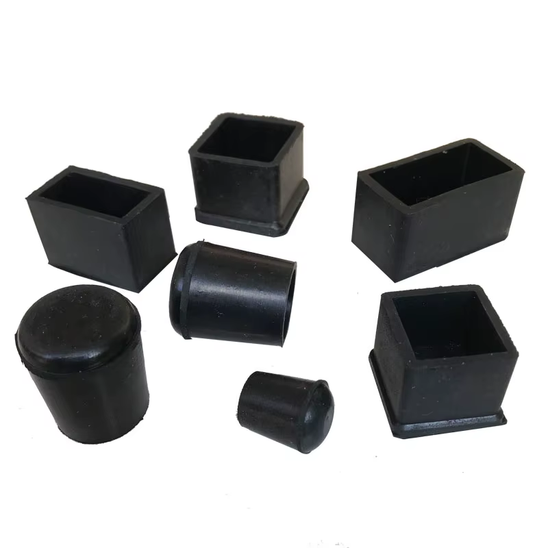 Carré/rond noir en caoutchouc chaise Table pieds meubles bâton tuyau Tube insérer bouchon bonde fin