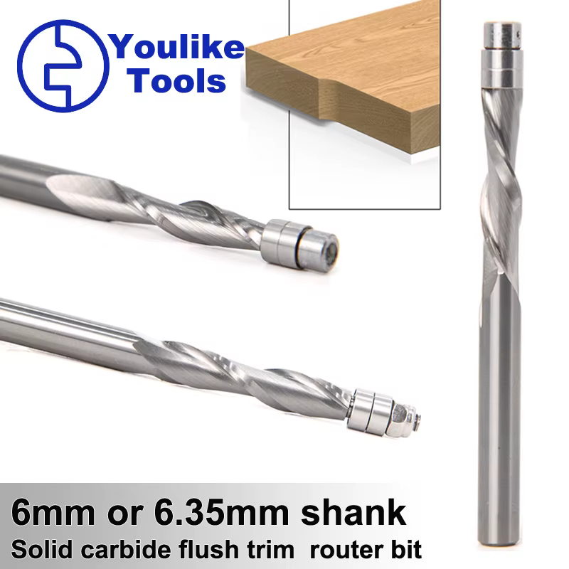 Embouts de routeur CNC pour le travail du bois, fraises pour bois, fraise à pointe en carbure monobl