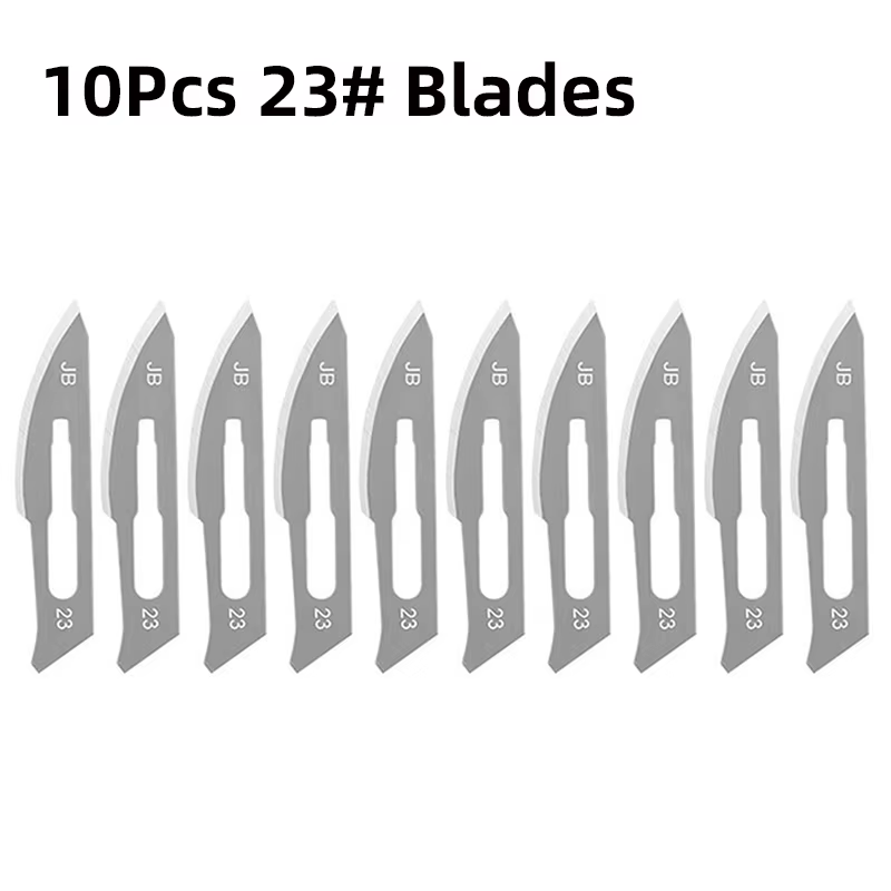 Manche de scalpel métallique pour sculpture en acier au carbone 11 # 23 # Couteau artisanal de g