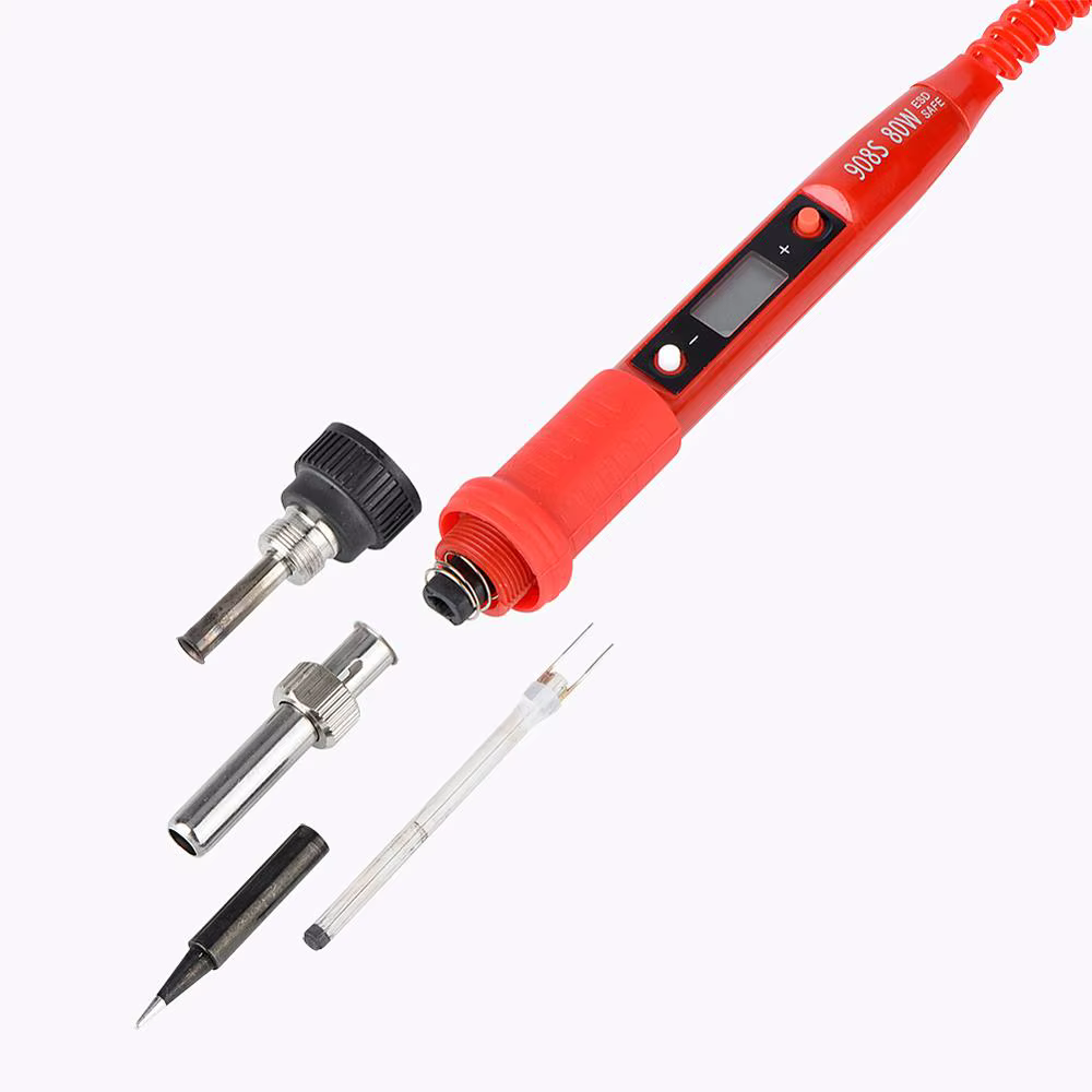 JCD-Kit de fer à souder à température réglable, 220V, 80W, LCD, outils de soudage, chauffage en céra