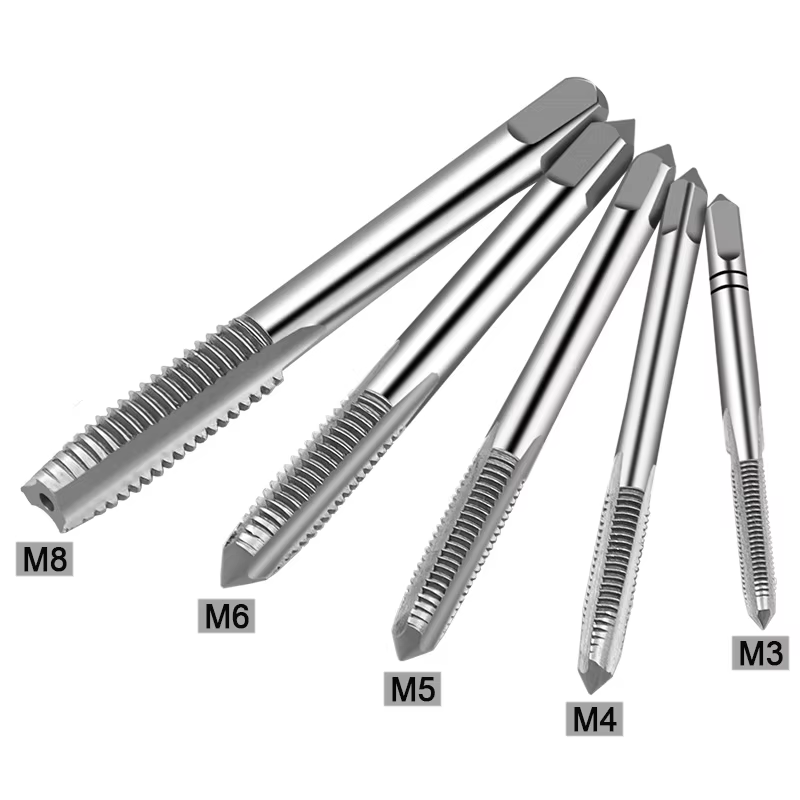 5 pièces Hss Machine filetage métrique bouchon taraud vis tarauds 3mm 4mm 5mm 6mm 8mm M3-M8 Kit de j