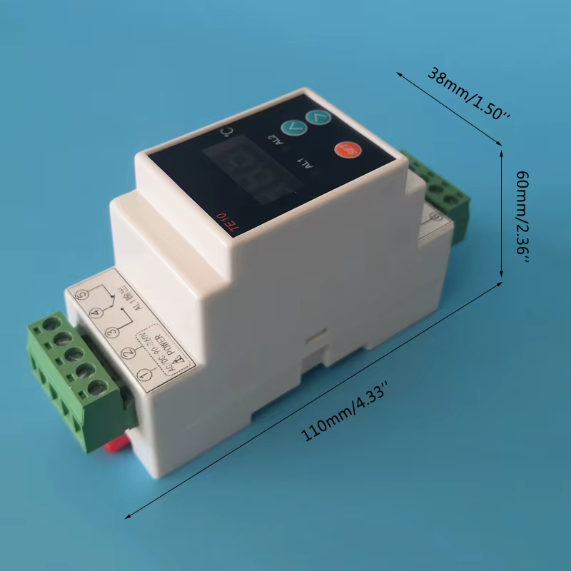 AC90~260V -40~110 ℃   Thermostat sur Rail Din avec capteur, sortie relais bidirectionnelle, contrôle
