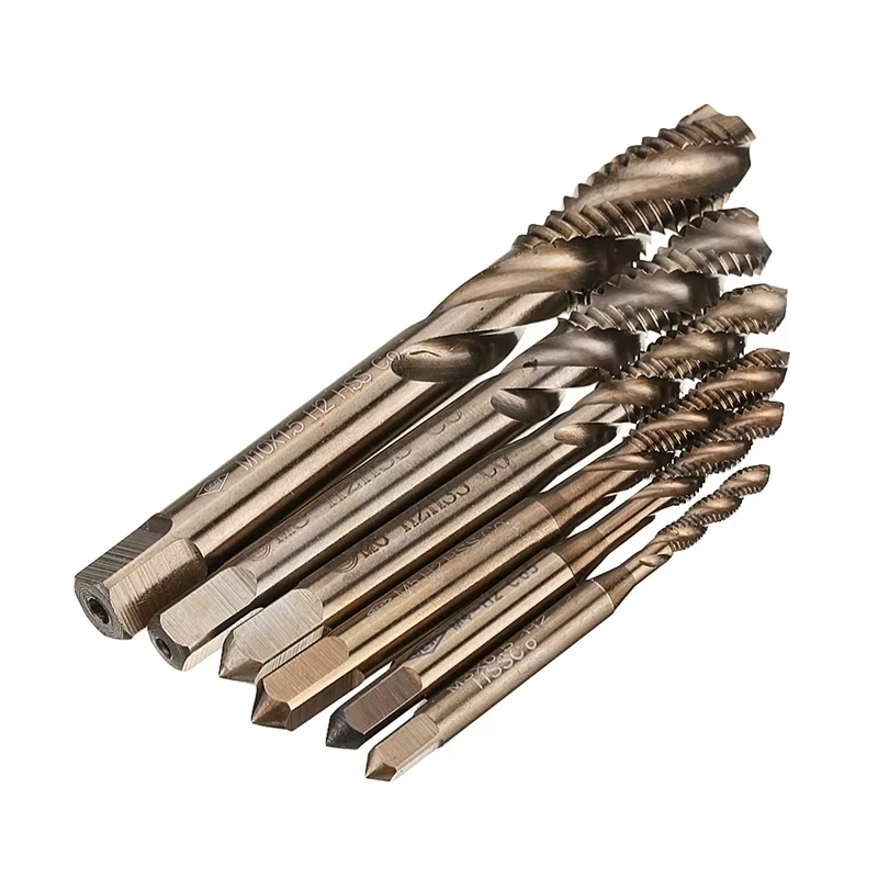 Machine à flacons en spirale M3-M12 HSS-Co Cobalt M35, tarauds à vis métrique, filetage droit, perce