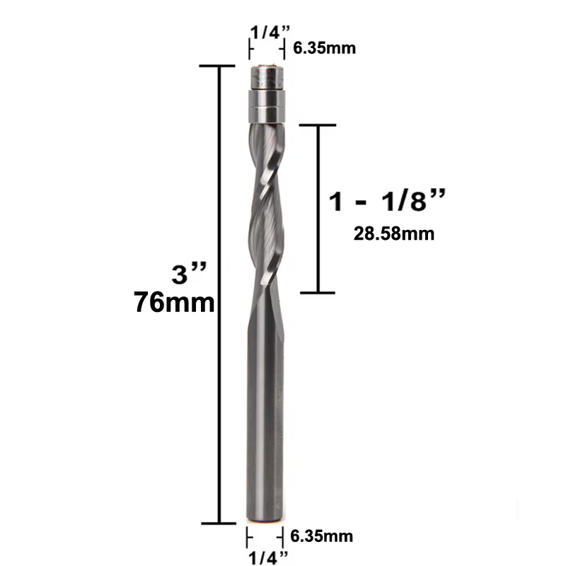 Embouts de routeur CNC pour le travail du bois, fraises pour bois, fraise à pointe en carbure monobl