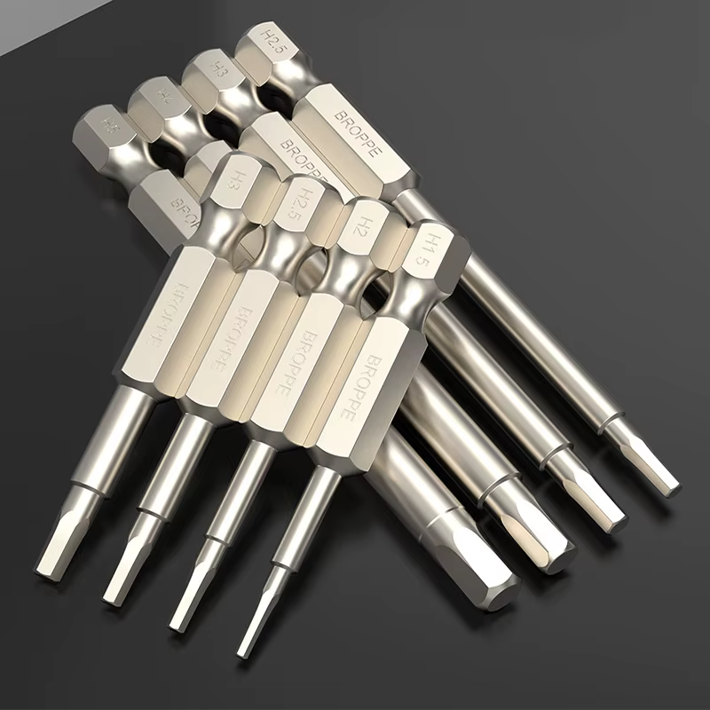 Embouts de tournevis à tête hexagonale magnétique en acier allié, outil de tournevis électrique, jeu