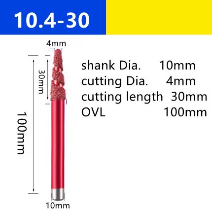 Fraise diamantée brasée pour revêtement, outil de découpe de granit multicouche, couteau de sculptur
