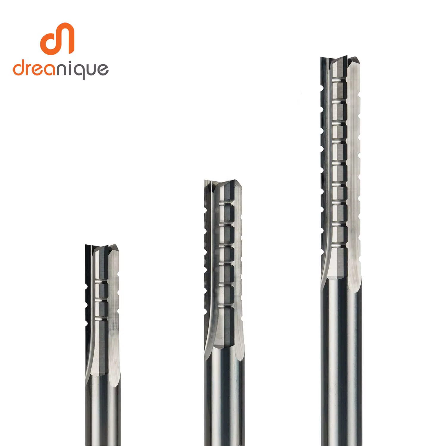 Dreanique 1pc 3 cannelures droites carbure fraise Chipbreaker travail du bois sculpture CNC coupe fe